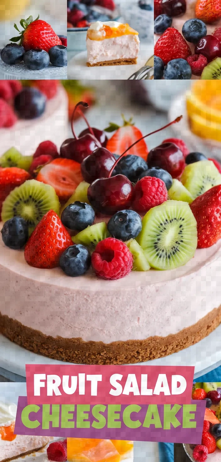 A photo of Fruit Salad Cheesecake Recipe