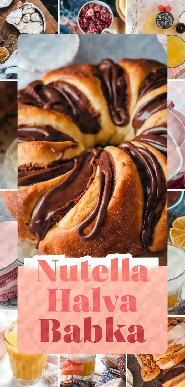 A photo of Nutella Halva Babka Buns Recipe