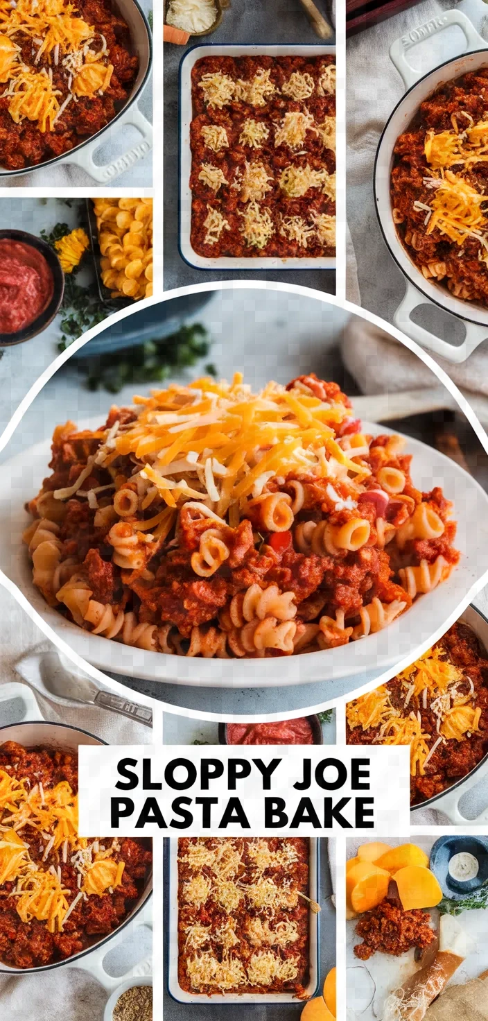 A photo of Quick Sloppy Joe Pasta Casserole Recipe