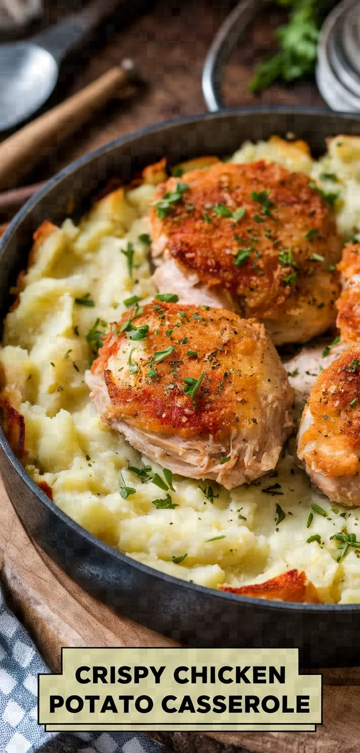 Mashed Potato Casserole With Crispy Chicken Recipe