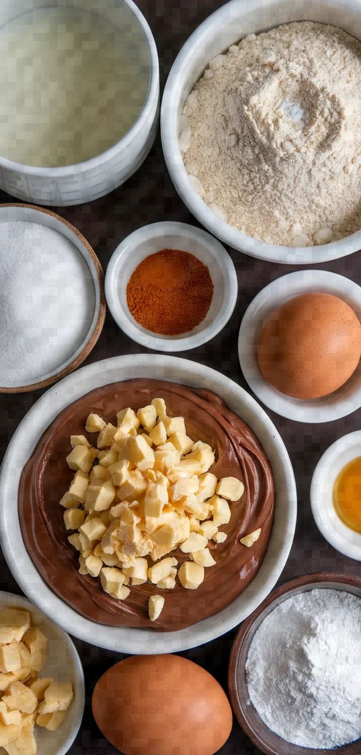Ingredients photo for Nutella Halva Babka Buns Recipe