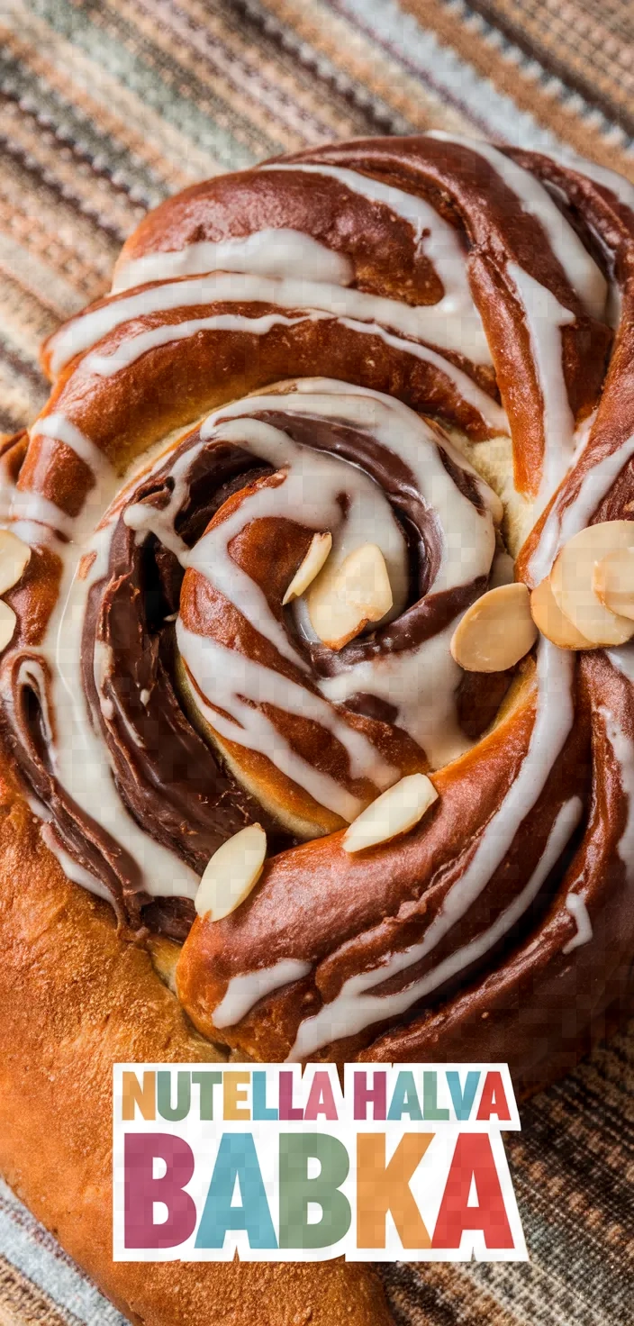 Nutella Halva Babka Buns Recipe