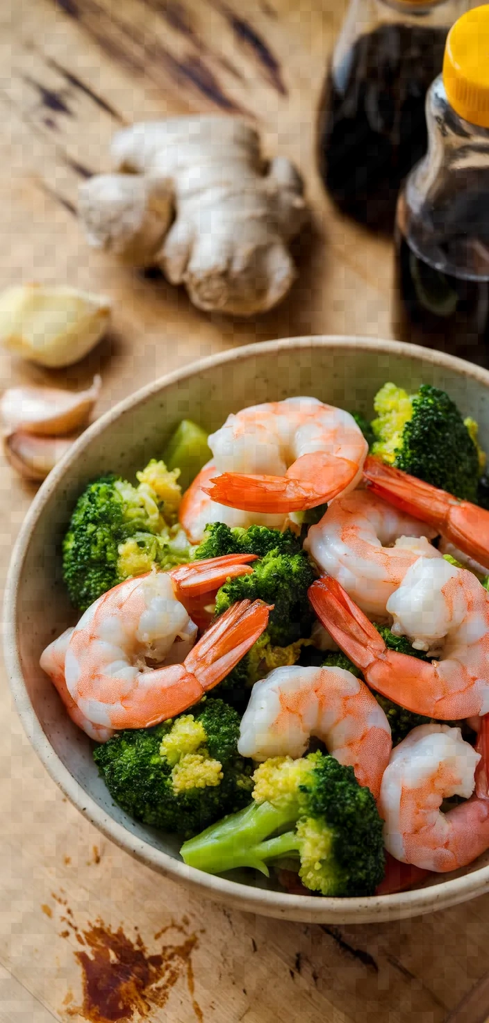 Ingredients photo for Stir Fried Shrimp And Broccoli Recipe
