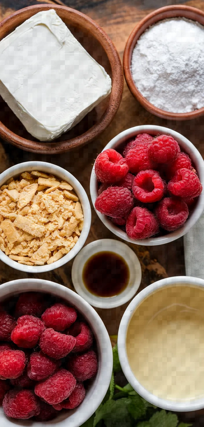 Ingredients photo for White Chocolate Raspberry Cheesecake Balls 2 Recipe