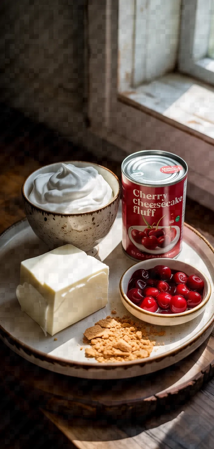 Ingredients photo for Cherry Cheesecake Fluff 3 Recipe