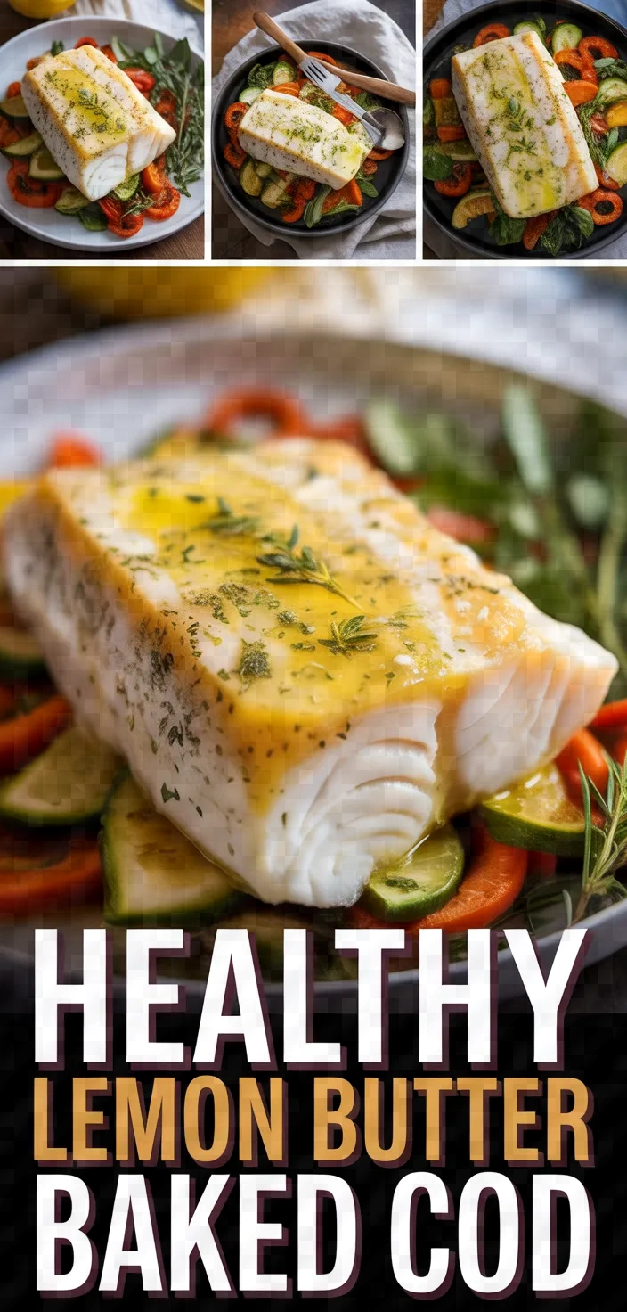 A photo of Healthy Lemon Butter Baked Cod Recipe