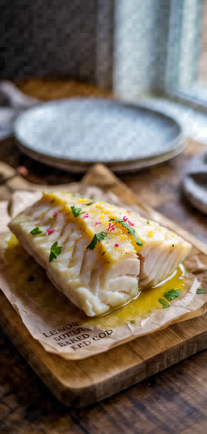 Photo of Healthy Lemon Butter Baked Cod Recipe