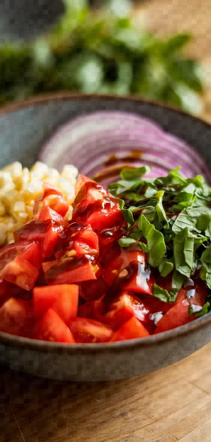 Ingredients photo for Tomato Garlic Salad Recipe