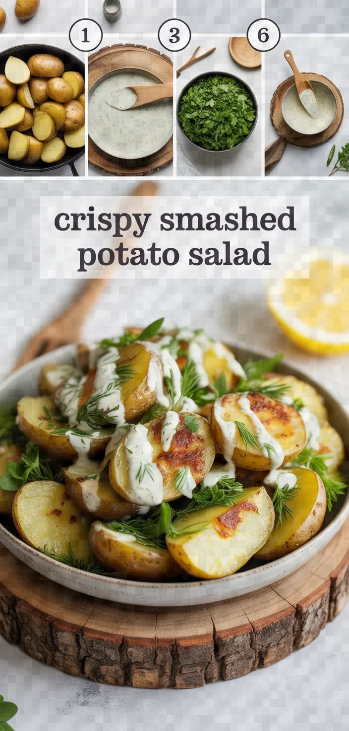 A photo of Crispy Smashed Potato Salad Recipe