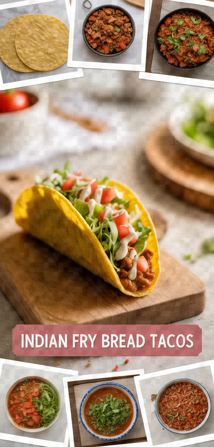 A photo of Indian Fry Bread Tacos Recipe